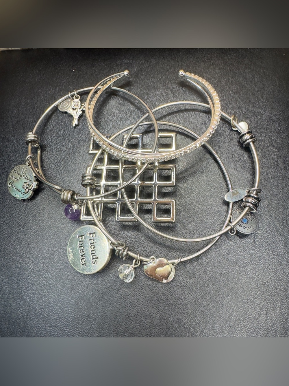 Charm Bangle Bracelet Set